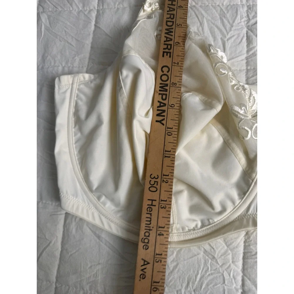 1st & Curve Melrose French Ivory Embroidered Underwire Bra 46H NEW